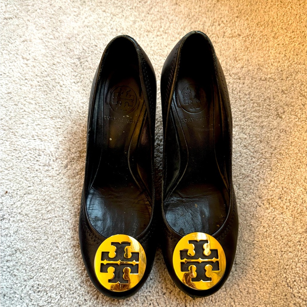 Tory Burch Leather Pumps (Wedges) Black Size 6